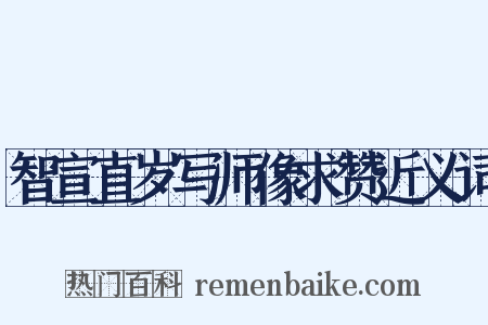 智宣直岁写师像求赞近义词是什么意思的图片